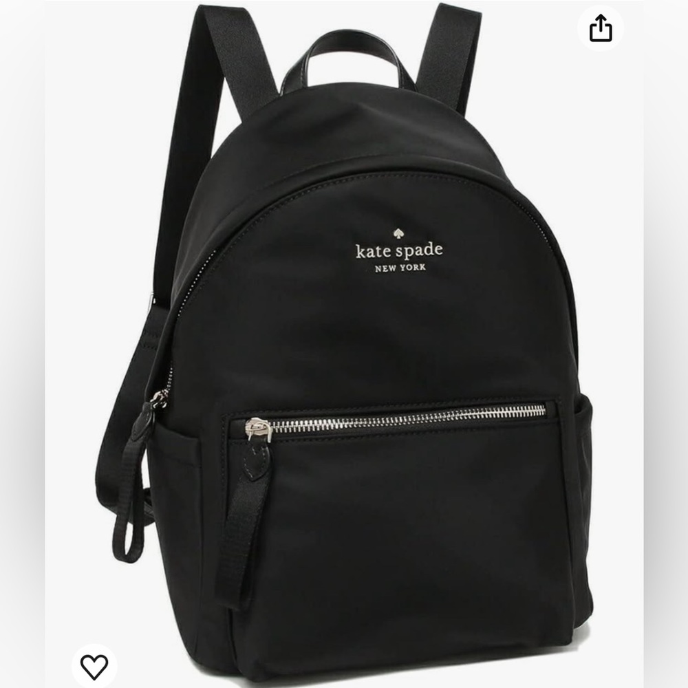 Kate Spade Chelsea Medium black Nylon Shoulder Backpack Bag - Picture 5 of 7